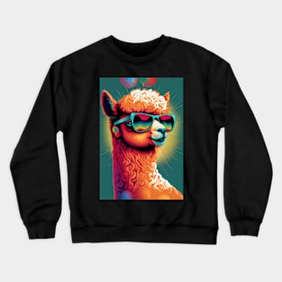 Groovy Psychedelic Alpaca Crewneck Sweatshirt
